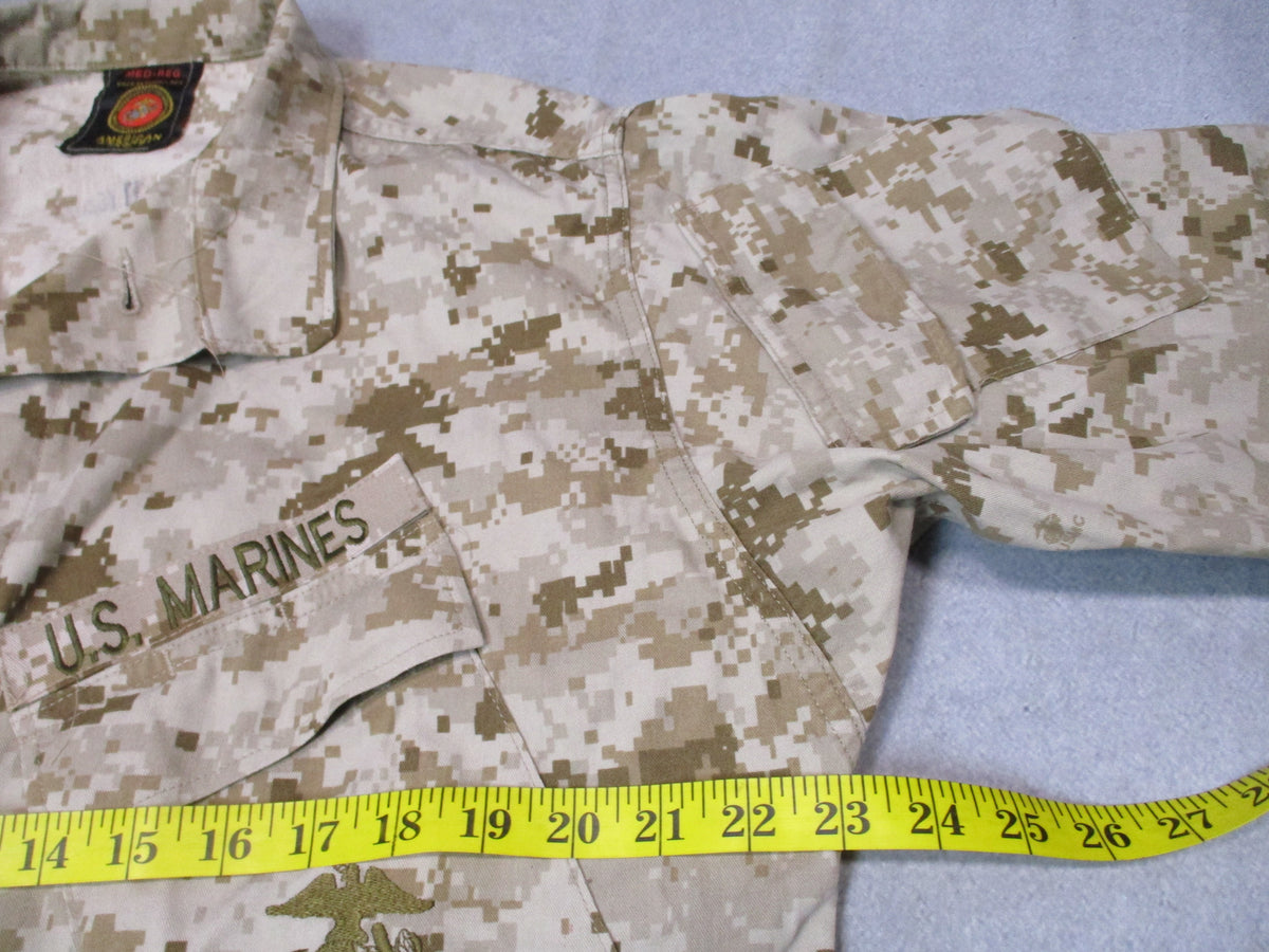USMC Desert MARPAT MCCUU Blouse Medium Regular American Apparel Used Fair - Centex Military Gear