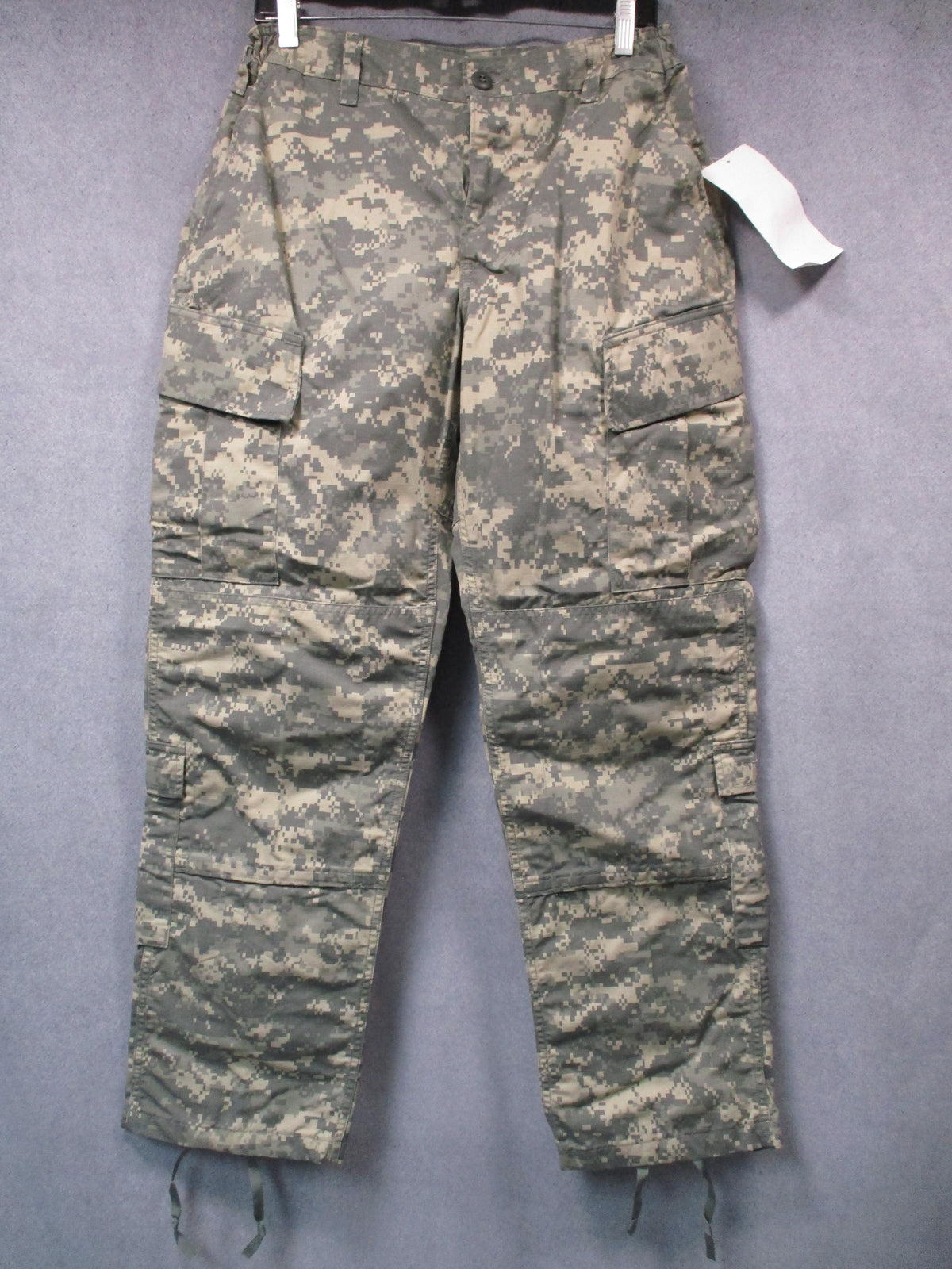 UNICOR USGI ACU-A UCP combat cargo pants in Universal Camouflage Pattern, 31 Regular front view