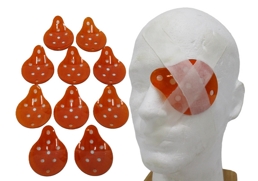 MILITARY SURPLUS LOT OF (10) POLYCARBONATE EYE SHIELD (PES) POLY CARB IFAK PATCH