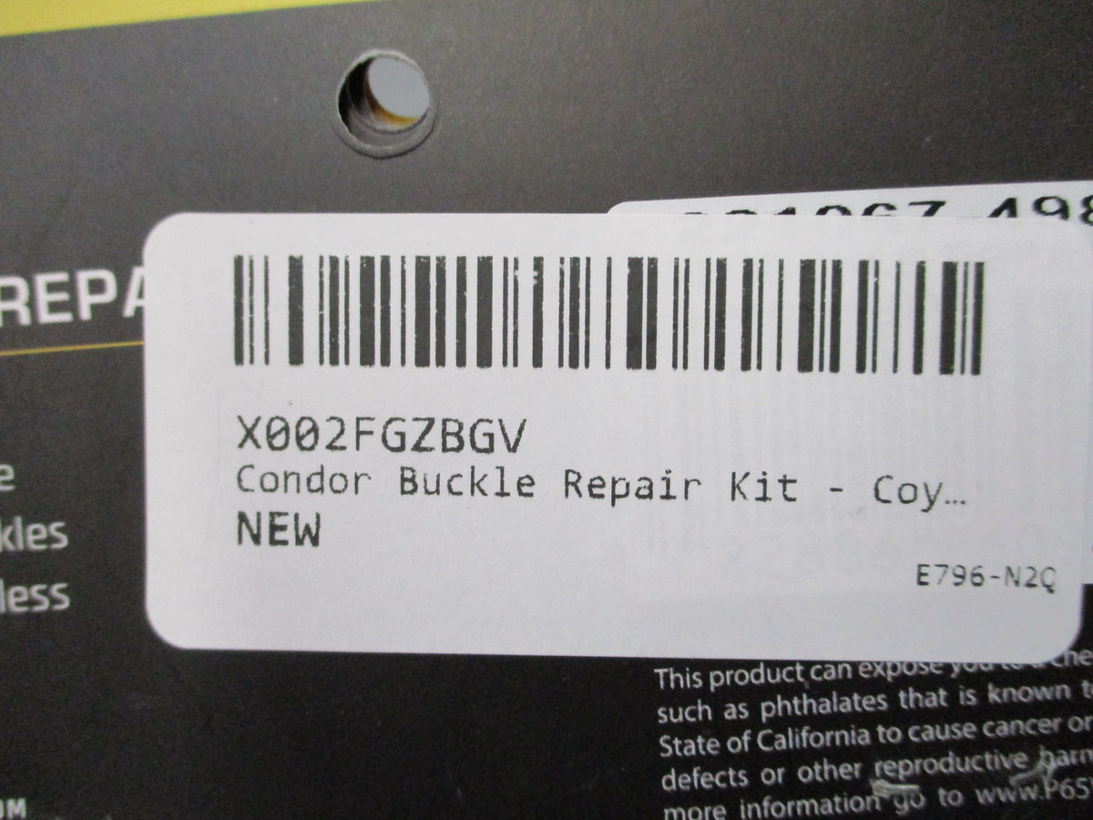 Condor Buckle Repair Kit 7-Piece Coyote Brown 221067-498 Tactical MOLLE