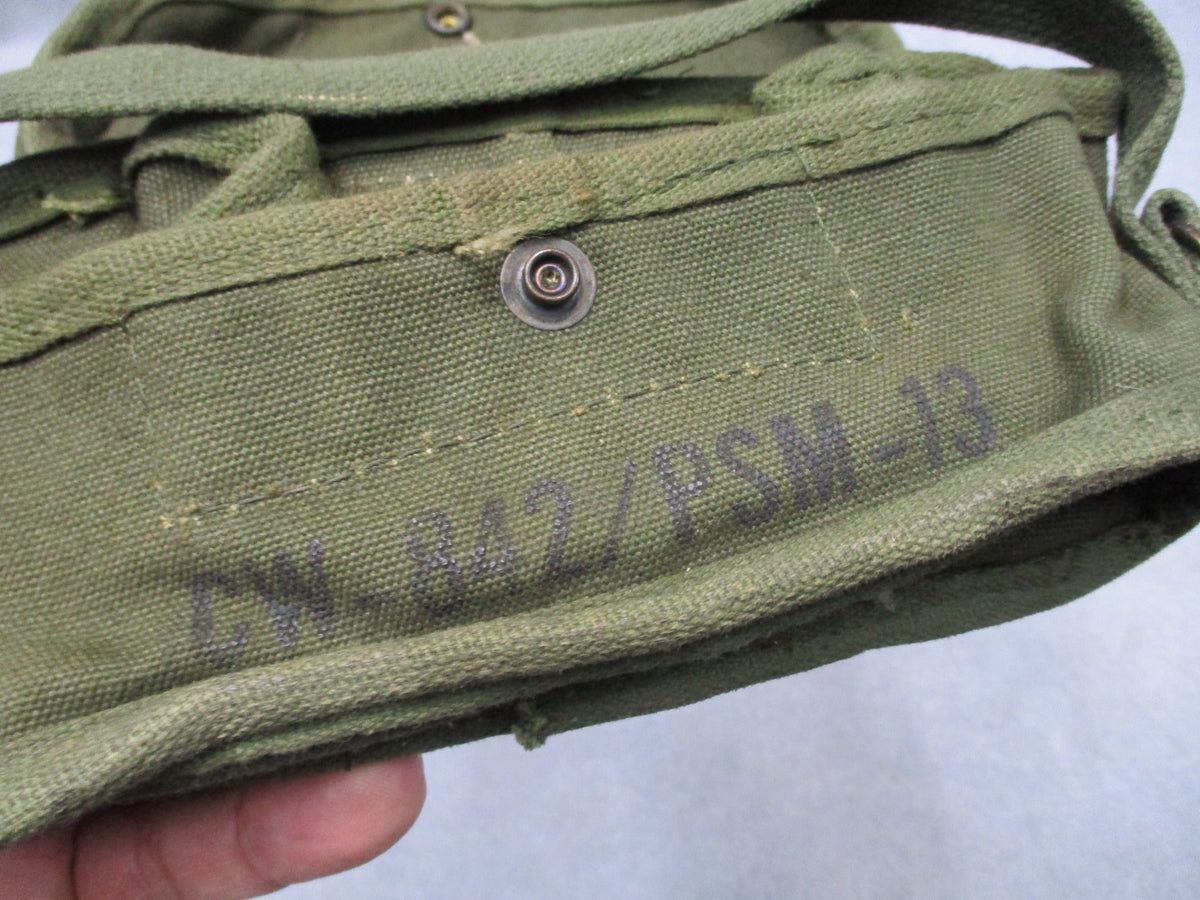 USGI CW-842/PSM-13 Battery Test Set Carry Pouch OD Green Vietnam ALICE Clips