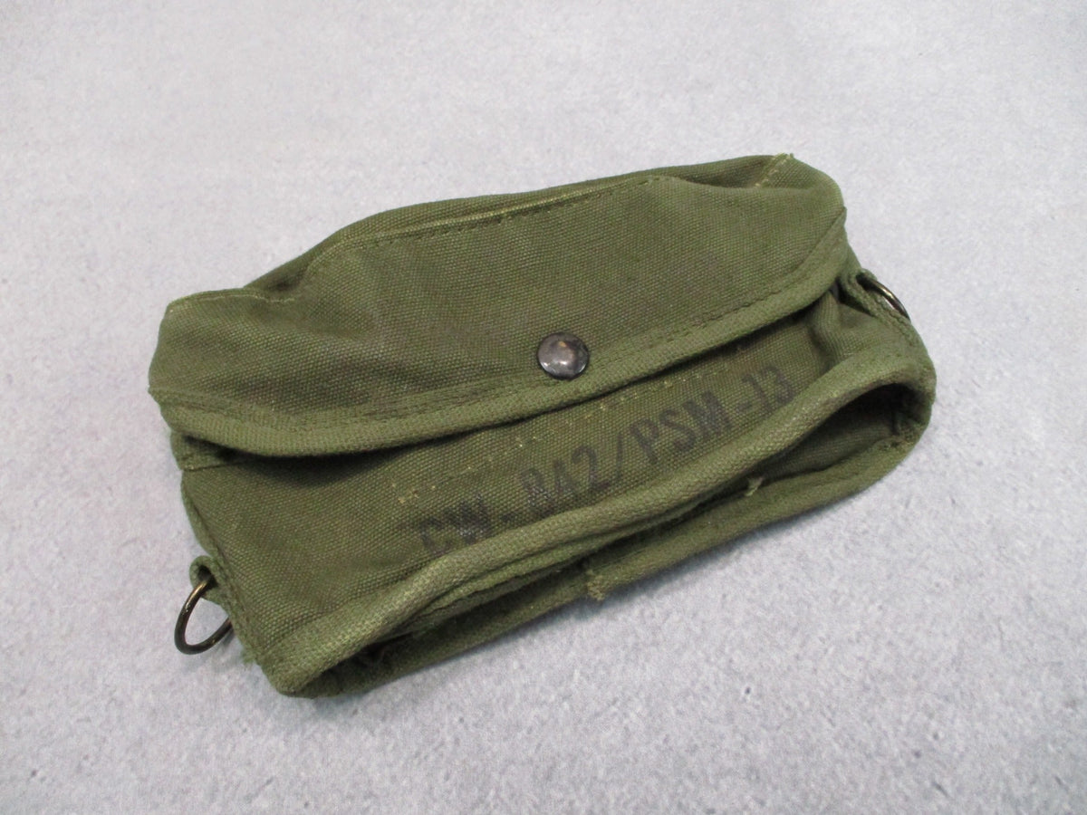 USGI CW-842/PSM-13 Battery Test Set Carry Pouch OD Green Vietnam ALICE Clips