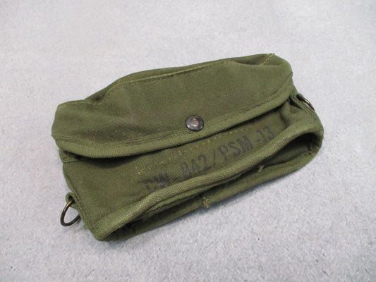 USGI CW-842/PSM-13 Battery Test Set Carry Pouch OD Green Vietnam ALICE Clips