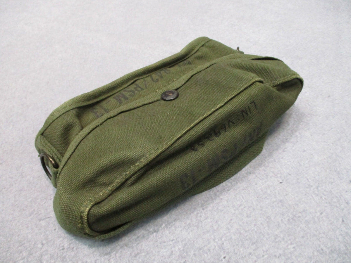 USGI CW-842/PSM-13 Battery Test Set Carry Pouch OD Green Vietnam ALICE Clips