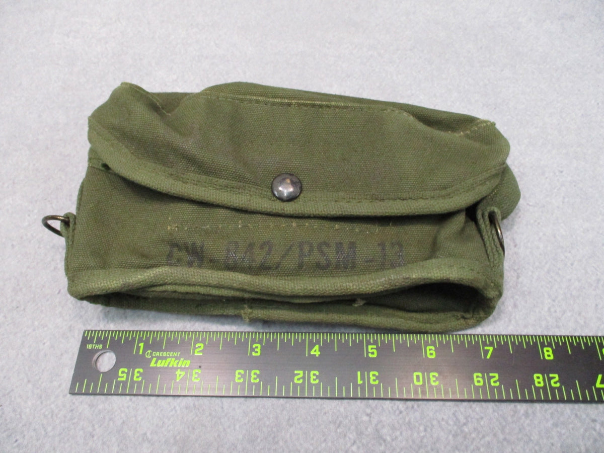 USGI CW-842/PSM-13 Battery Test Set Carry Pouch OD Green Vietnam ALICE Clips