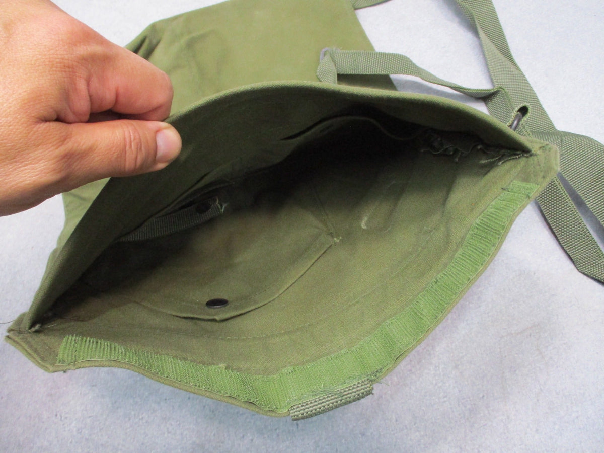 US Military M25A1 Tanker Gas Mask Carry Bag OD Green Chemical Biological Vintage