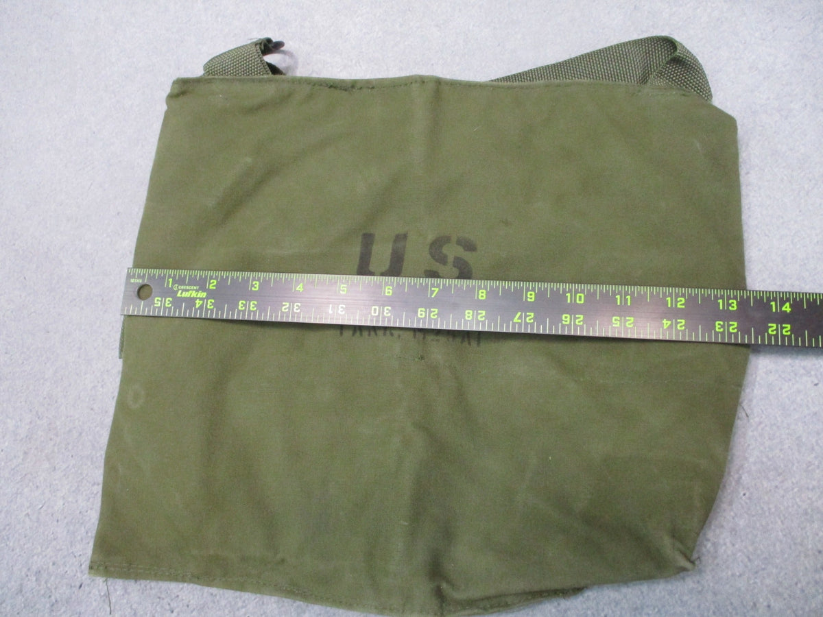 US Military M25A1 Tanker Gas Mask Carry Bag OD Green Chemical Biological Vintage